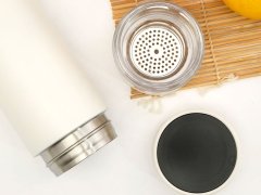 فلاسک دماسنج دار دوجداره شیائومی  xiaomi Quange PC300 full grid tea and water separation insulation cup SJ020602