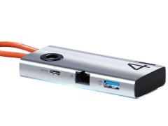 هاب تایپ سی 5 پورت راک Rock TR26 4 in 1 USB-C to RJ45 Multifunctional Docking Station
