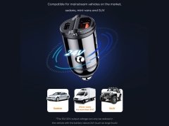 قیمت شارژر فندکی یو اس بی و تایپ سی 30 وات راک ROCK H18 Mini Dual-port A+C Fast Charging 48W Car Charger