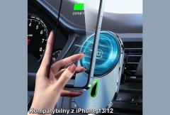 هولدر موبایل مگنتی و شارژر بی سیم داخل خودرو یوسامز Usams US-CD170 15W Magnetic Car Wireless Charger Phone Holder