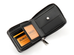 کیفیت کیف پول مردانه کوتاه زیپ دار تائومیک میک TAOMICMIC S3123 men's PU short business zipper wallet