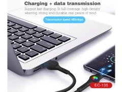 فروش کابل شارژ سریع میکرو یو اس بی ارلدام EARLDOM EC-135M 3A Fast Charging Cable With LED