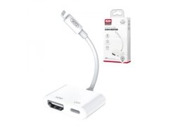 قیمت تبدیل لایتنینگ اتصال همزمان شارژر و HDMI ایکس او XO HUB005 Lightning To HDMI & Charging Port