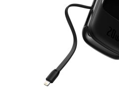 خرید بهترین پاوربانک 20000 میلی آمپرساعت همراه با کابل لایتنینگ بیسوس BASEUS POWER BANK 20000MAH QPOW PRO  PD 20W WITH LIGHTNING CABLE  PPQD060201