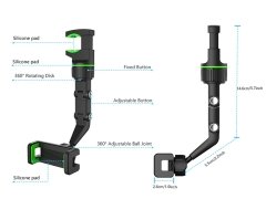 پایه نگهدارنده موبایل داخل خودرو  Universal Car Rearvie  Holder Cradle For Cell Phone