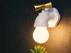 فروش چراغ مدل شیر آب Vintage Retro Style USB Rechargeable Smart Voice Control Faucet Tap Lamp LED Night Light
