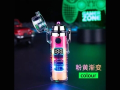 فندک الکتریکی شارژی دارای چراغ قوه Cylindrical Electric Lighter With Flashlight HB-256