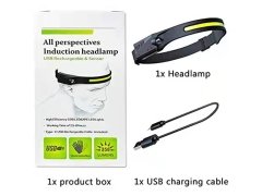 خرید بهترین چراغ پیشانی LED قابل شارژ Hedlamp-02 All perspectives Induction Headlamp