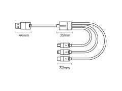 کابل تبدیل 1.2 متری USB به USB-C microUSB لایتنینگ باسئوس Baseus StarSpeed 1-for-3 Fast Charging Data Cable 1.2m CAXS000001