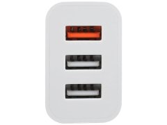 خرید شارژر دیواری یو اس بی 2.1 آمپر و کابل شارژ میکرو یو اس بی یک متری ایکس او XO L72 EU Quick Charger 2.1A With 3 USB Ports And Micro cable