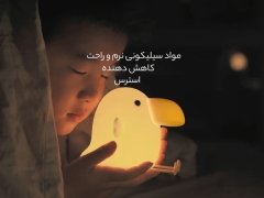 قیمت چراغ خواب رومیزی اتاق کودک Bud bird silicone light pat sensor light USB charging table lamp QX-03