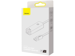 خرید کابل تبدیل یو اس بی به پورت شبکه RJ45 LAN بیسوس Baseus Lite Series External Network Adapter RJ45 to USB WKQX000101 1000Mbps