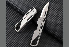خرید  Multifunctional titanium alloy unboxing mini knife high D2