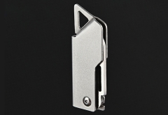 فروش چاقو آنباکسینگ تیتانیومی تاشوی قابل آویز از دسته کلید D2 steel small steel cannon mini folding knife