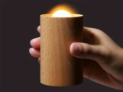 فروش چراغ شب شمع طرح چوبWood LED Candlelight Simulation Wax Candle Night Light