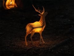 فروش چراغ های چوبی فانتزی طرح گوزن Animal Wooden Night Light Parent-Child Interactive Assemble Toys