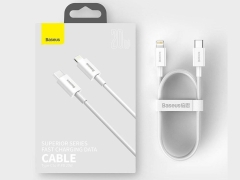 کابل شارژ سریع تایپ سی به لایتنینگ بیسوس Baseus Superior Series Type-C to iP PD 20W Fast Charging 1m