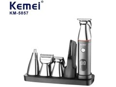 ست ماشین اصلاح موی سر، صورت و بدن شارژی کیمی Kemei Hair Cutting Machine Barber KM-5857