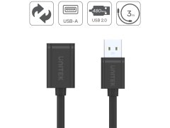 کابل افزایش طول USB 2.0 یونیتک Unitek Y-C417GBK USB 2.0 extension cable 3 m