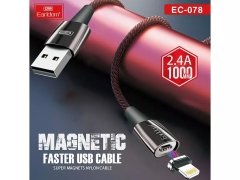 کابل تبدیل مغناطیسی USB به لایتنینگ ارلدام Earldom Magnetic Lightning fast charging cable model EC-078i