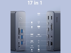 پاور هاب 17در1 بیسوس Baseus UnionJoy Pro 17-Port Four-Screen Multifunctional HUB Docking Station WKSP090013