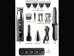 ست ماشین اصلاح موی سر، صورت و بدن شارژی کیمی Kemei Hair Cutting Machine Barber KM-5857