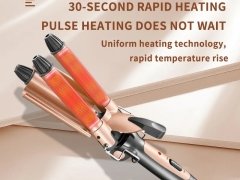فر کننده و حالت دهنده موی سر کیمی Kemei Titanium Ceramic Curling Iron KM-1010A