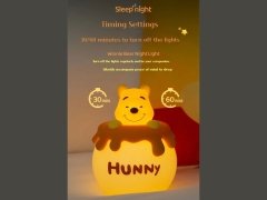 چراغ خواب فانتزی شارژی رومیزی اتاق کودک Winnie the Pooh Night Light Bedroom Children's Sleeping Light MYCP2305
