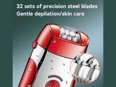 شیور بدن و صورت بانوان شارژی  Kemei 3 in 1 USB Rechargeable Electric Hair Epilator KM-908A