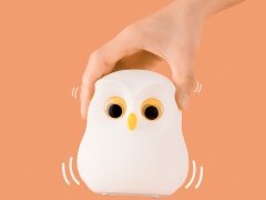 خرید چراغ خواب رومیزی فانتزی شارژی Owl table lamp colorful silicone pat lamp