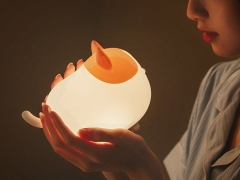 خرید چراغ خواب فانتزی شارژی رومیزی Cute cat silicone pat lamp induction dimming M21