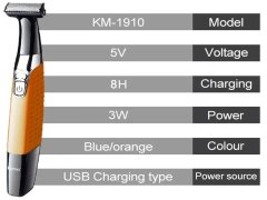 کیفیت ریش تراش شارژی کیمی Kemei KM-1910 Waterproof Electric Shaver USB Rechargeable