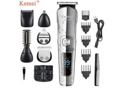 خرید ماشین اصلاح موی سر و بدن 7 کاره شارژی ضدآب کیمی Kemei KM-8508 6 In 1 Waterproof Shaving Machine Multifunction Trimmer