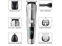 فروش ماشین اصلاح موی سر و بدن 7 کاره شارژی ضدآب کیمی Kemei KM-8508 6 In 1 Waterproof Shaving Machine Multifunction Trimmer