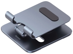 پایه رومیزی تبلت بیسوس Baseus Desktop Biaxial Foldable Metal Tablet Stand Rotatable Version Space Grey BS-HP006A B10431801811-00