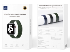 فروش بند اپل واچ مگنتی با الگوی فیبر کربن 38، 40 و 41 میلی‌متری ویوو WIWU 38/40/41MM Carbon Fiber pattern magnetic watch band Wi-WB009