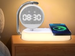 شارژر بی سیم K01T Clock Wireless Charging Night Light 15W Fast Charging Station Dock