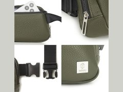 کیفیت کیف کراس بادی چرمی ویوو WIWU Big capacity Lulu Crossbody Bag Unisex Sling Pouch