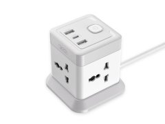 قیمت چندراهی برق ایکس او Network Extender XO WL20 20W Square Socket 4AC +USB-A+1USB-C PD/QC 2m