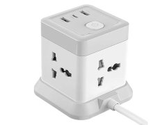 کیفیت چندراهی برق ایکس او Network Extender XO WL20 20W Square Socket 4AC +USB-A+1USB-C PD/QC 2m