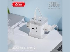 بهترین چندراهی برق ایکس او Network Extender XO WL20 20W Square Socket 4AC +USB-A+1USB-C PD/QC 2m