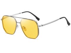 کیفیت عینک آفتابی پولاریزه فتوکرومیک karen bazaar CP8808 photochromic polarized metal sunglasses