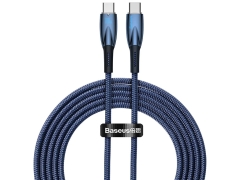 کابل  سوپر فست شارژ دو سر تایپ سی 100 وات یک متری بیسوس Baseus Glimmer Type-C To Type-C Fast Charging Data Cable CADH000701
