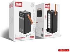 خرید پاوربانک 60000 یو اس بی، تایپ سی و لایتنینگ 22.5 وات ارلدام EARLDOM EET-PD16 Power Bank 60000mAh