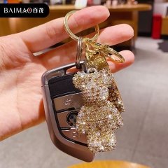 کیفیت جاکلیدی و آویز کیف فانتزی الماس طرح خرس