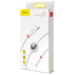 کابل شارژ سریع یو اس بی به لایتنینگ نمایشگردار 2 آمپر 1.2 متری بیسوس