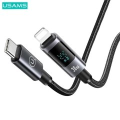 کابل آیفونی فست شارژ تایپ سی به لایتنینگ 30 وات 1.2 متری یوسامز