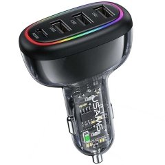 شارژر فندکی فست شارژ ماشین تایپ سی 48 وات یوسامز