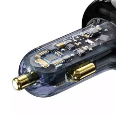 فروش شارژر فندکی فست شارژ ماشین تایپ سی 48 وات طرح شفاف یوسامز