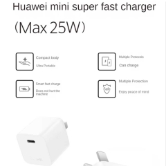 شارژر دیواری فست تایپ سی اصلی 25 وات هواوی Huawei Superfast 25W Type C mini charger